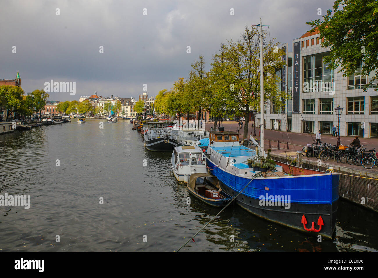 Giorno nuvoloso Amsterdam Foto Stock