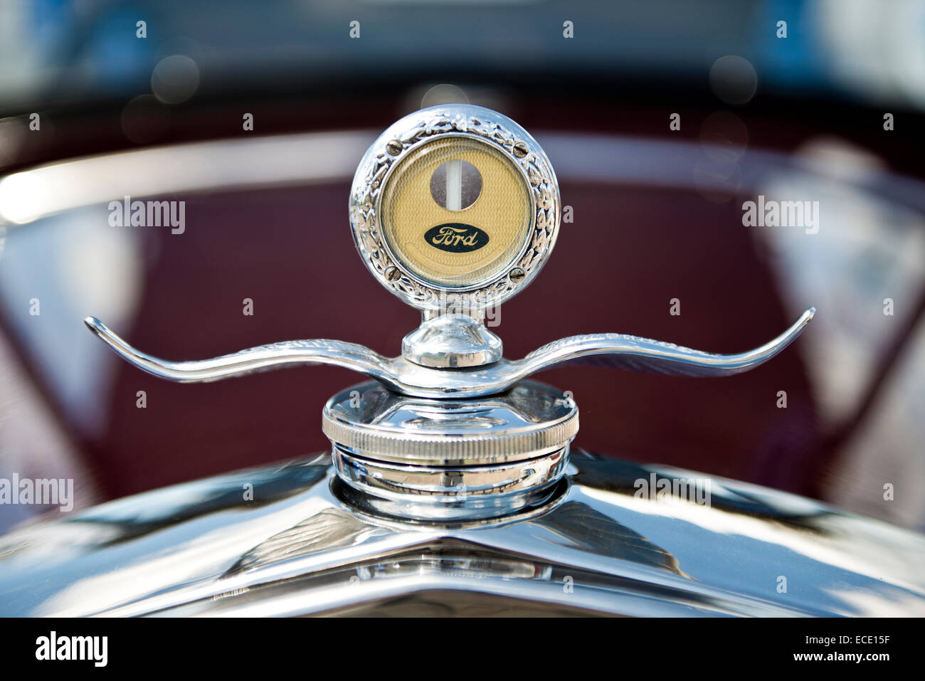 Classico Ford mascotte del cofano Foto Stock
