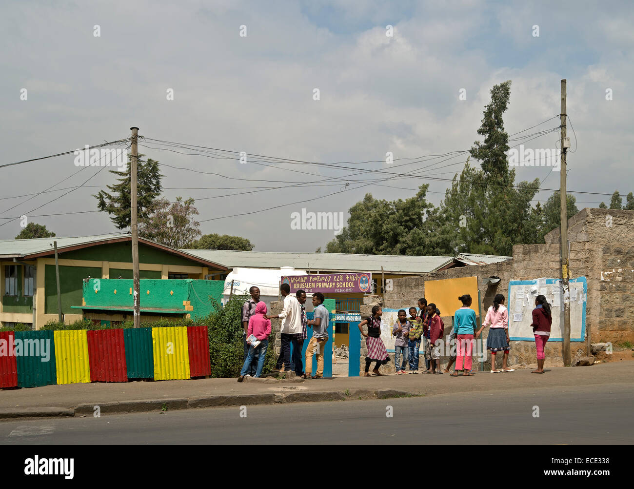 Gli alunni, Gerusalemme Primaria Scuola pubblica, Addis Abeba, Etiopia Foto Stock