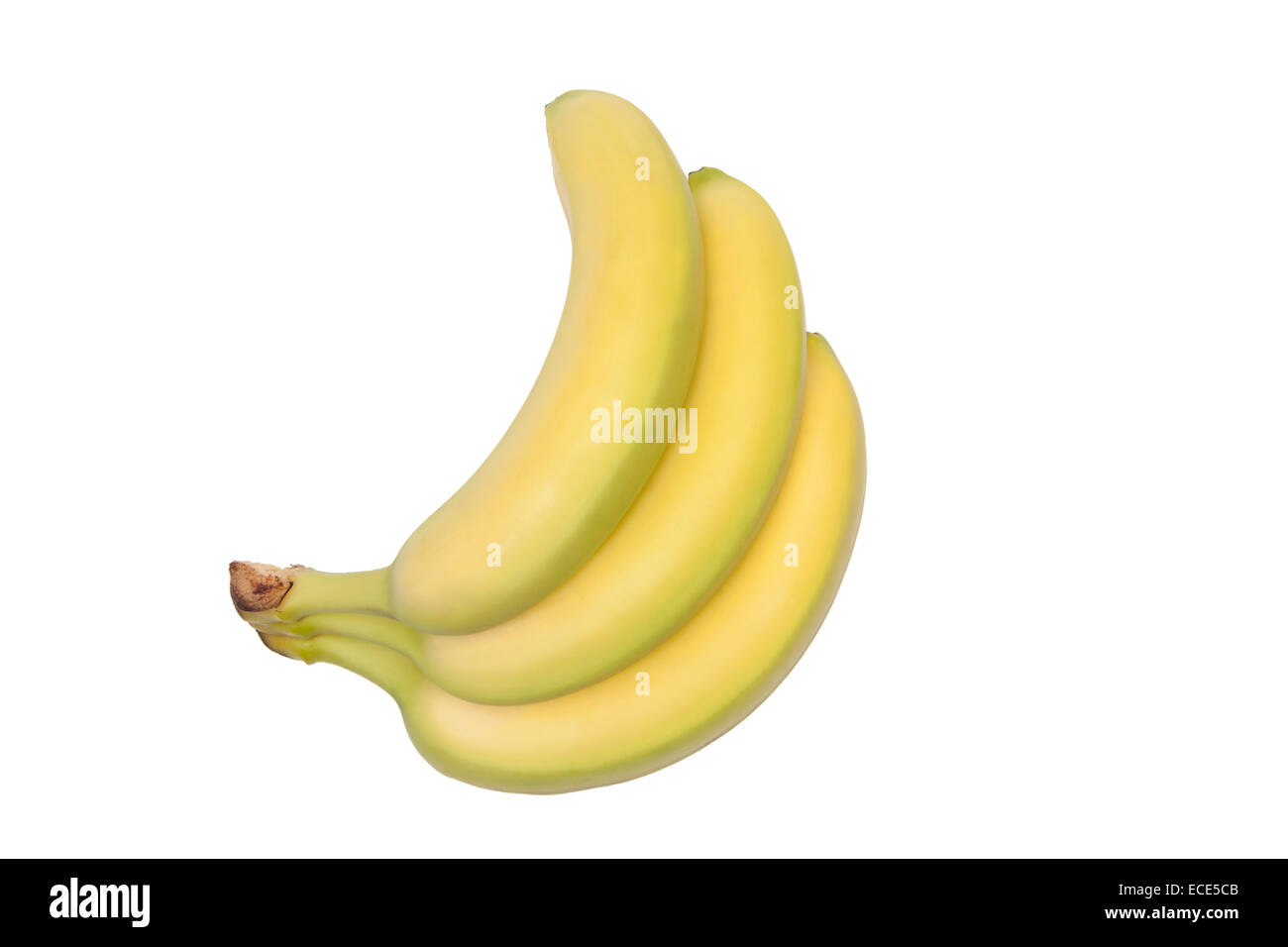 Mazzetto banana isolato su bianco Foto Stock