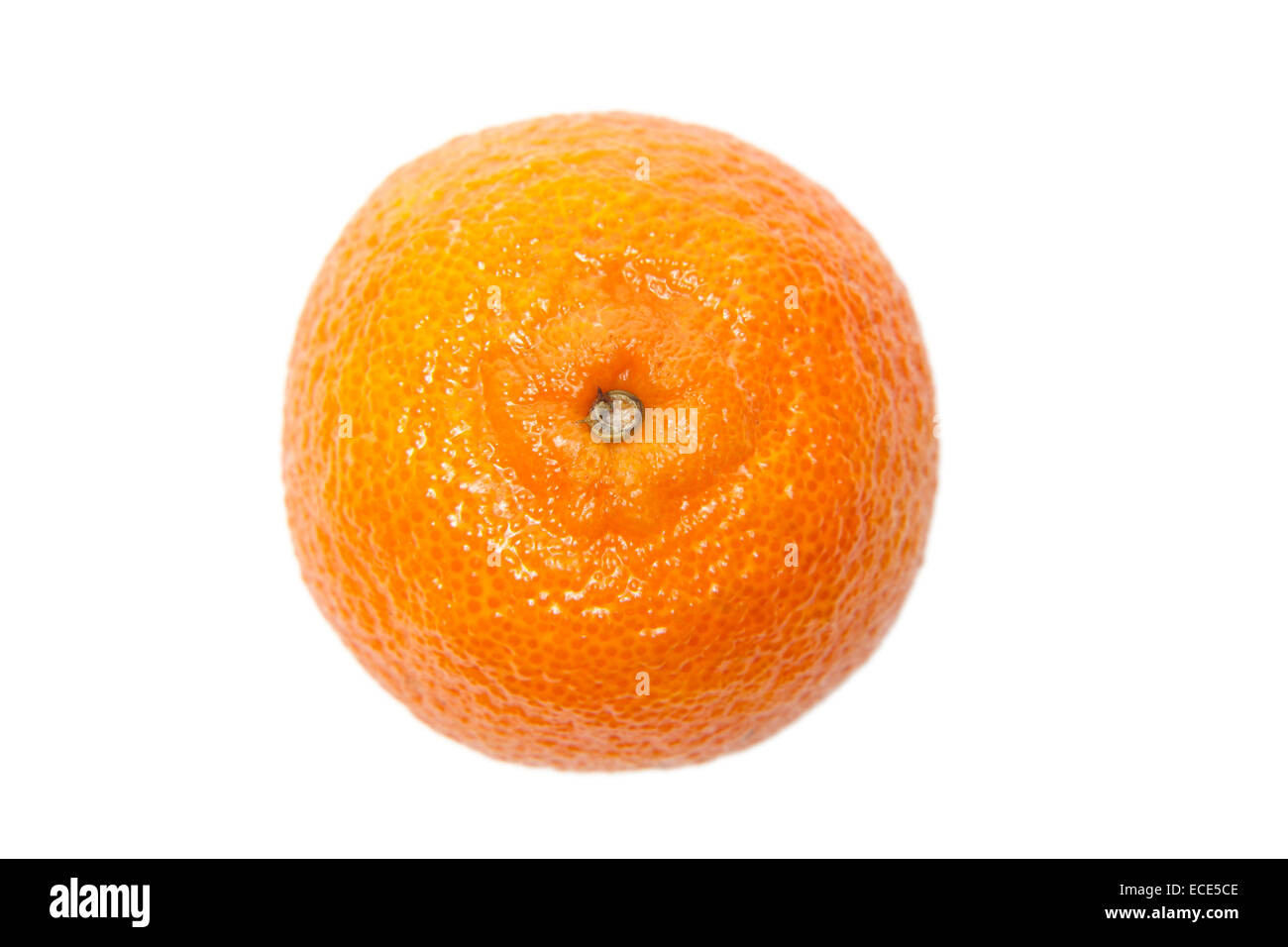 Orange vista dall'alto isolato su bianco Foto Stock