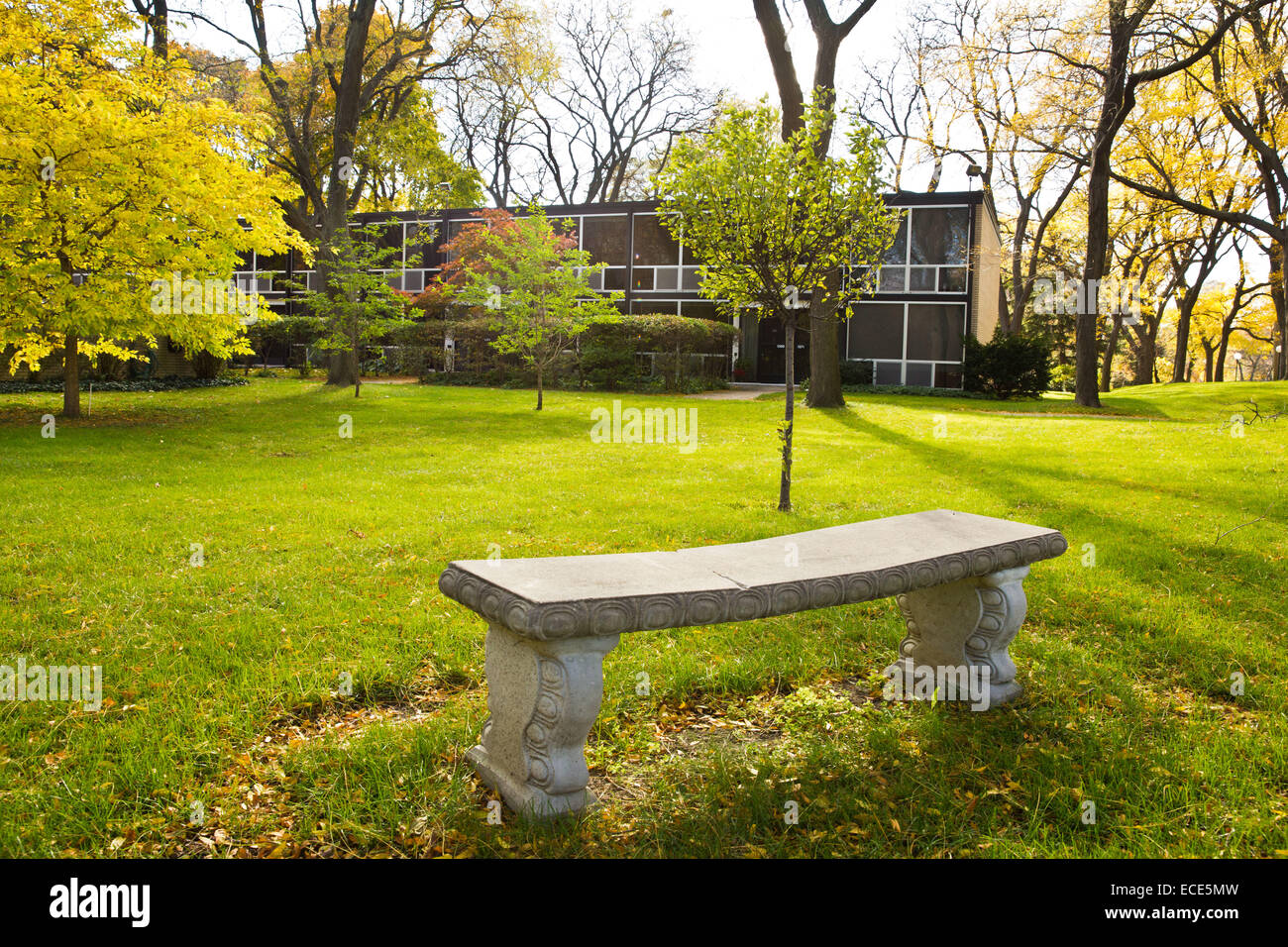 Mies van der Rohe Townhouses a Detroit, Michigan, Stati Uniti d'America. Il 22 ottobre, 2014. Foto Stock