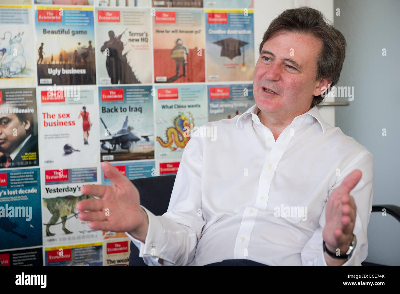 John Micklethwait attualmente serve come editor-in-chief di The Economist ma ha annunciato una mossa di Bloomberg come Editor Foto Stock