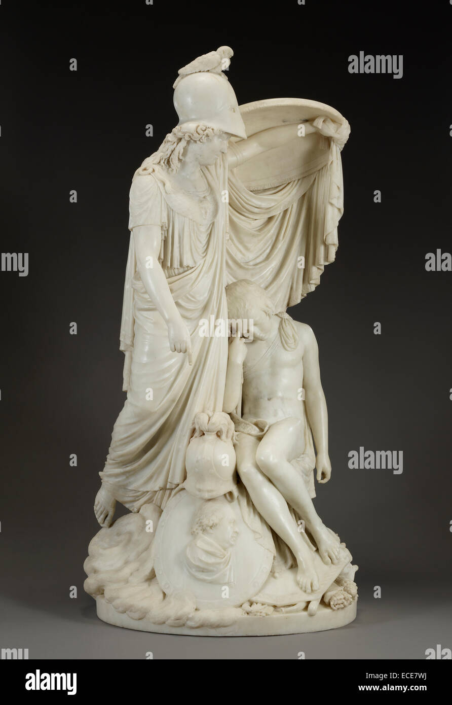 Ritratto allegorico del van Risamburgh famiglia da Joseph Chinard, francese, 1790; Francia, Europa; marmo; Oggetto: H: 112,4 cm (44 1/4 in.) Foto Stock