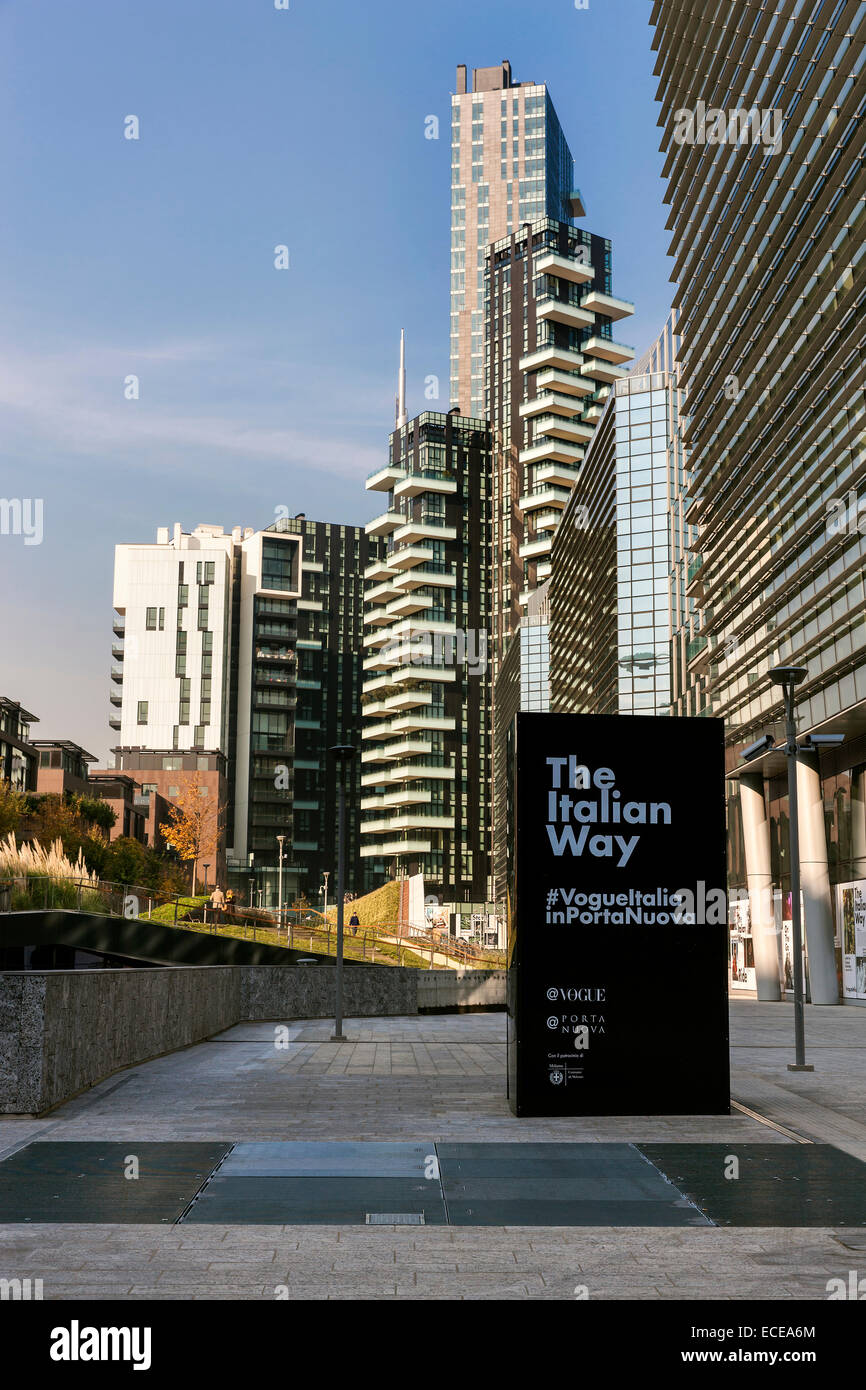 Milano, piazza Alvar Aalto Lombardia, Italia Foto Stock