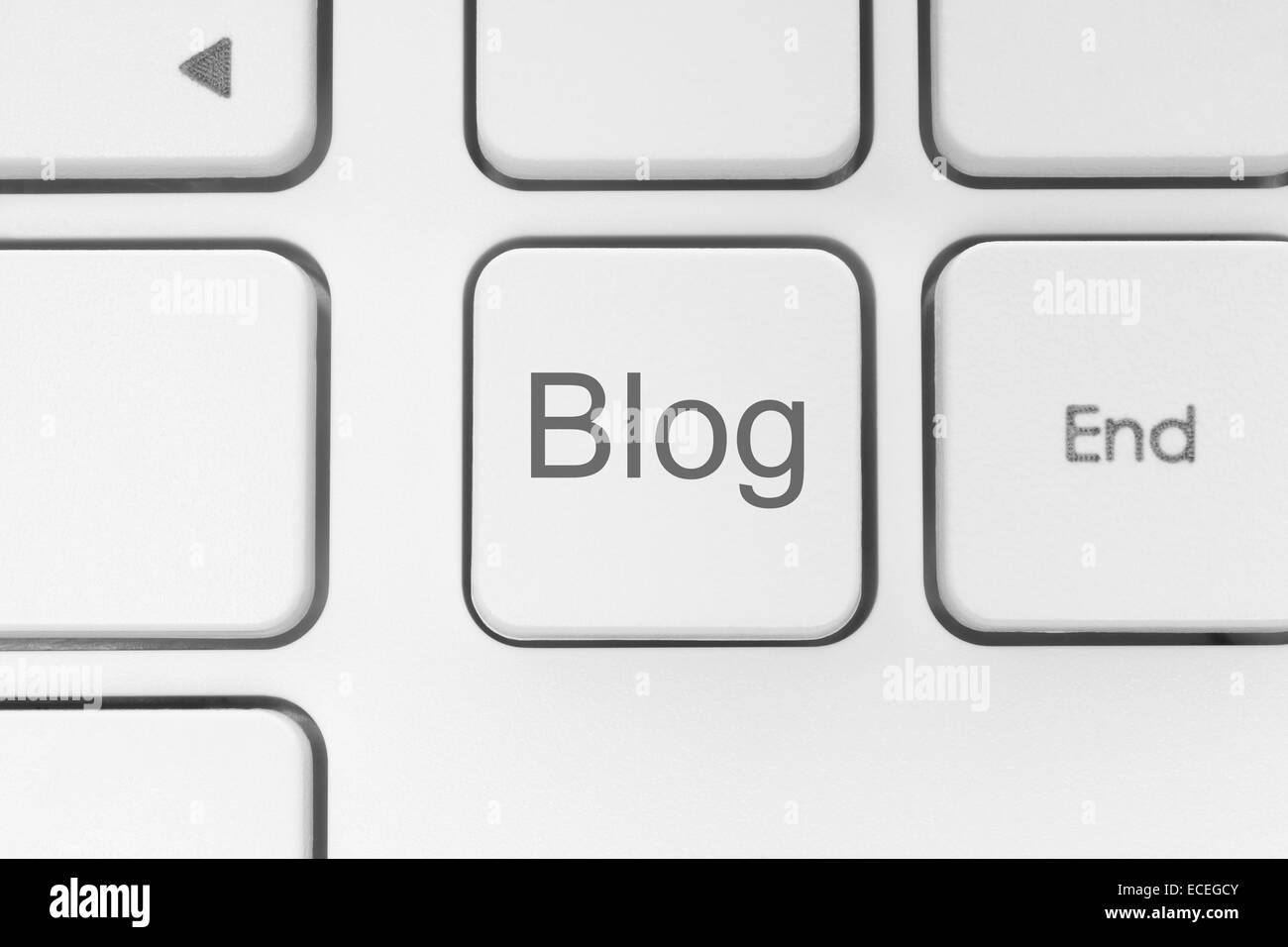 Blog un pulsante della tastiera close-up Foto Stock