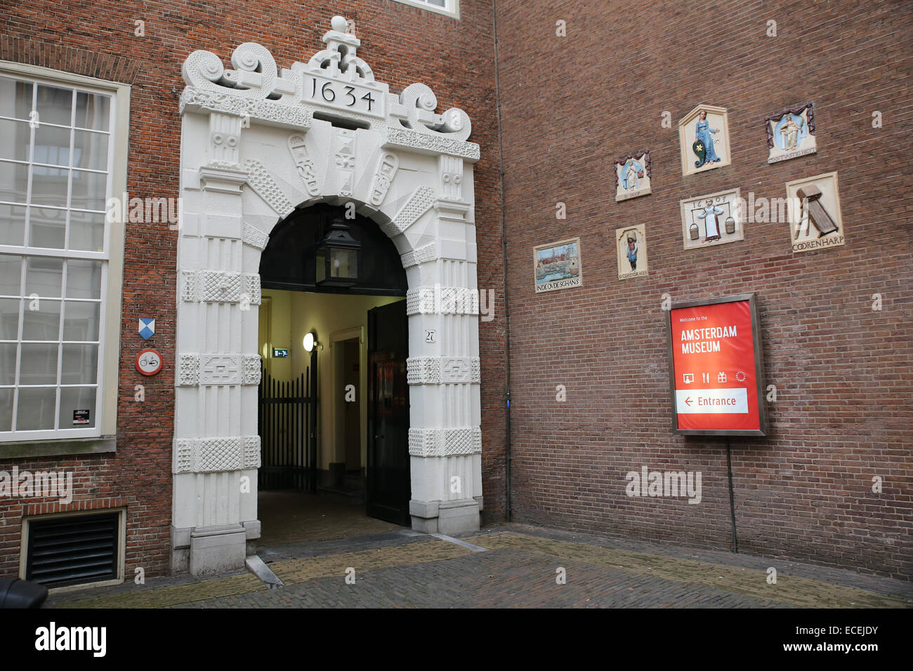Museo di amsterdam segno di ingresso Foto Stock