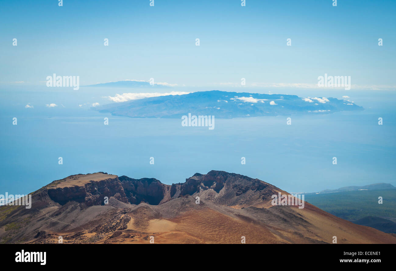 La fine del mondo. Vista fron vulcano Teide. Foto Stock