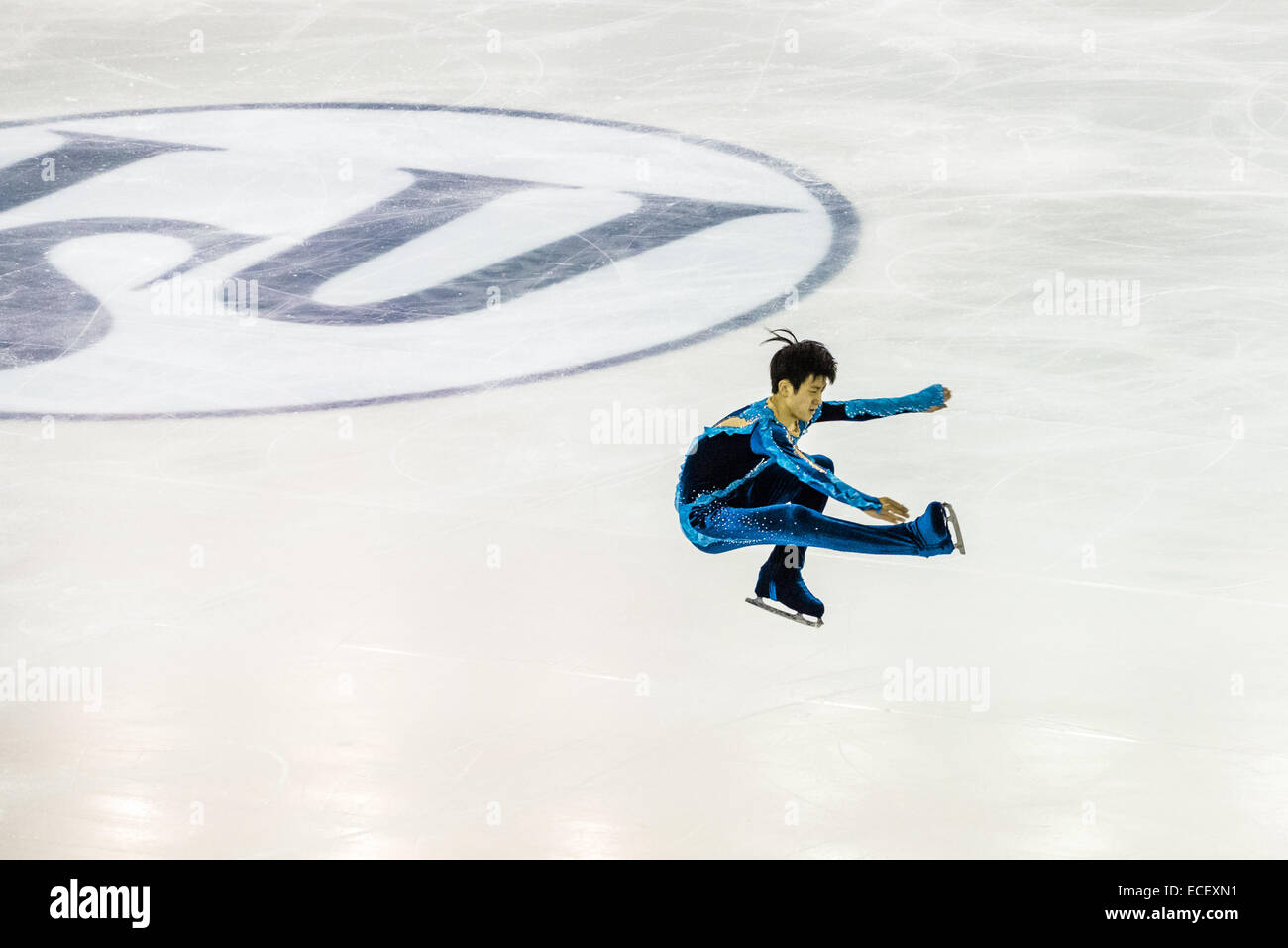 Barcellona, Spagna. 12 dic 2014. SOTA YAMAMOTO (JPN) esegue in uomini JUNIOR - programma gratuito durante il ISU Grand Prix di Pattinaggio di Figura finale di Barcellona Credito: Matthias Oesterle/ZUMA filo/ZUMAPRESS.com/Alamy Live News Foto Stock