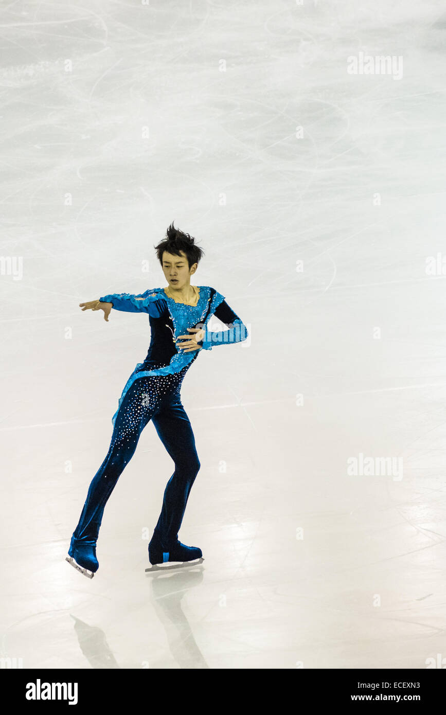 Barcellona, Spagna. 12 dic 2014. SOTA YAMAMOTO (JPN) esegue in uomini JUNIOR - programma gratuito durante il ISU Grand Prix di Pattinaggio di Figura finale di Barcellona Credito: Matthias Oesterle/ZUMA filo/ZUMAPRESS.com/Alamy Live News Foto Stock