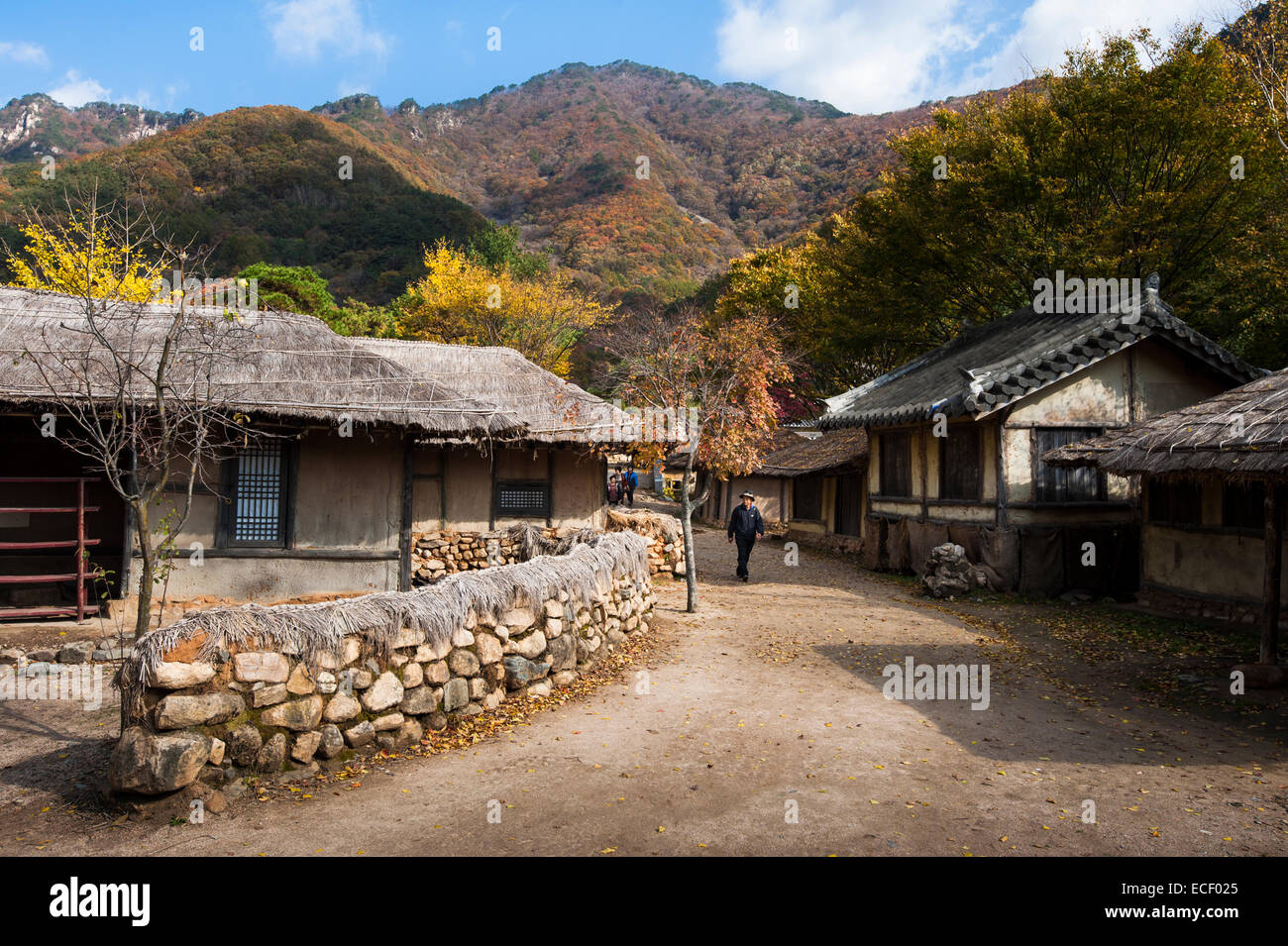 Mungyeong Saejae durante l'autunno, Corea del Sud Foto Stock