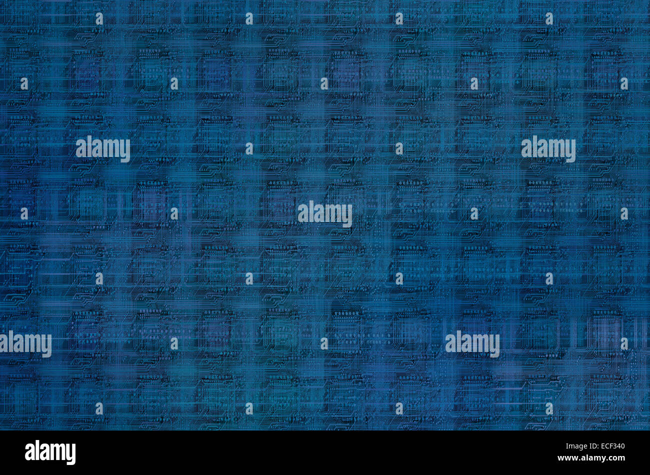 Circuito stampato - scheda madre - tecnologia abstract in blu Foto Stock
