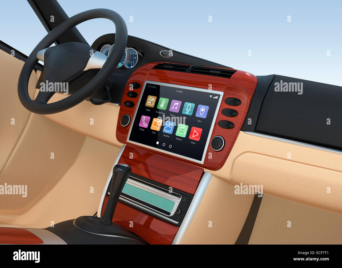 Smart touch screen sistema multimediale per automobile Foto Stock