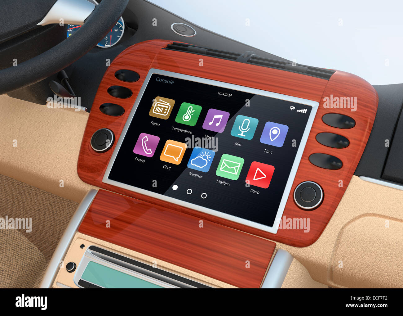 Smart touch screen sistema multimediale per automobile Foto Stock