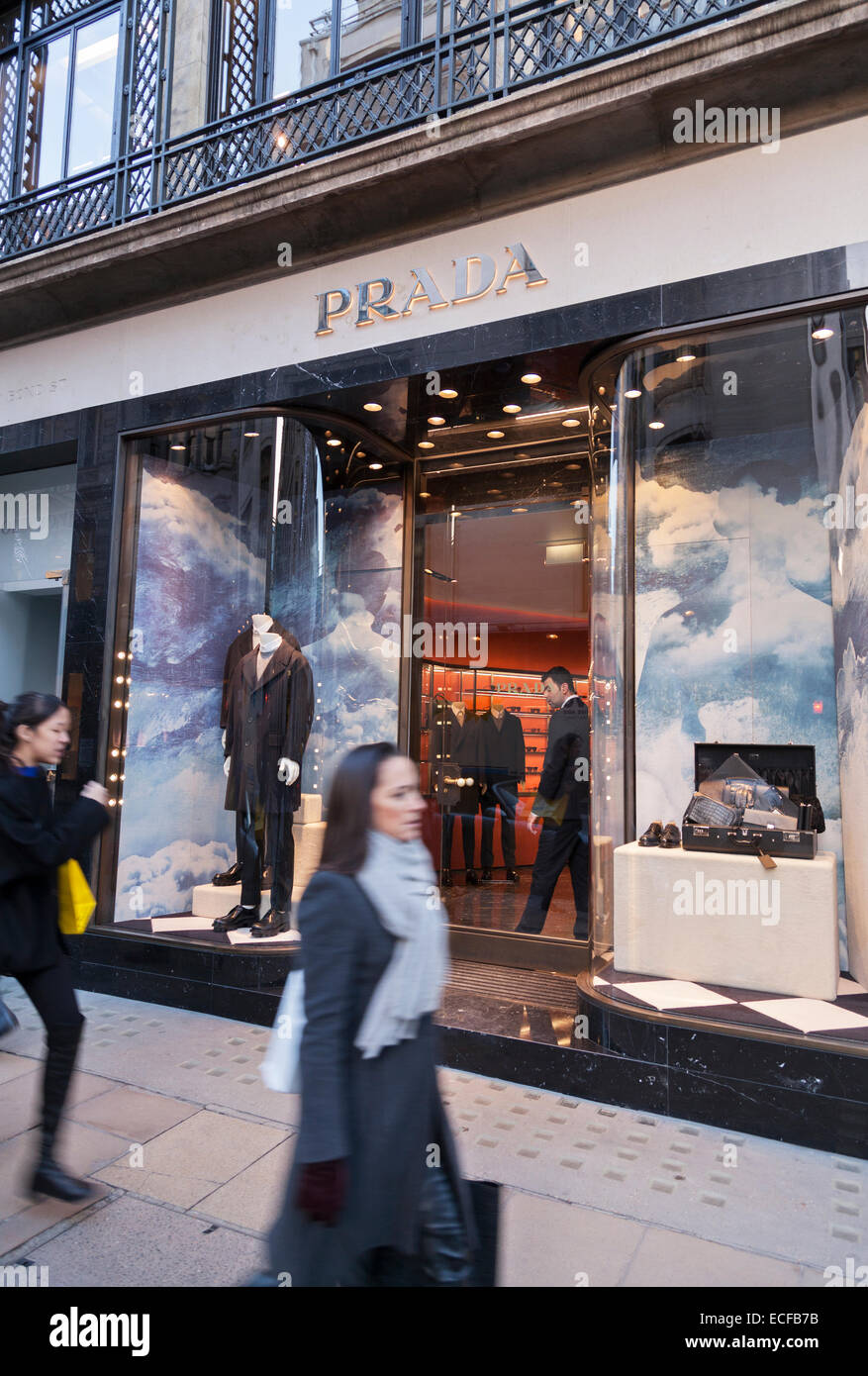 Prada fashion store su New Bond Street Foto Stock