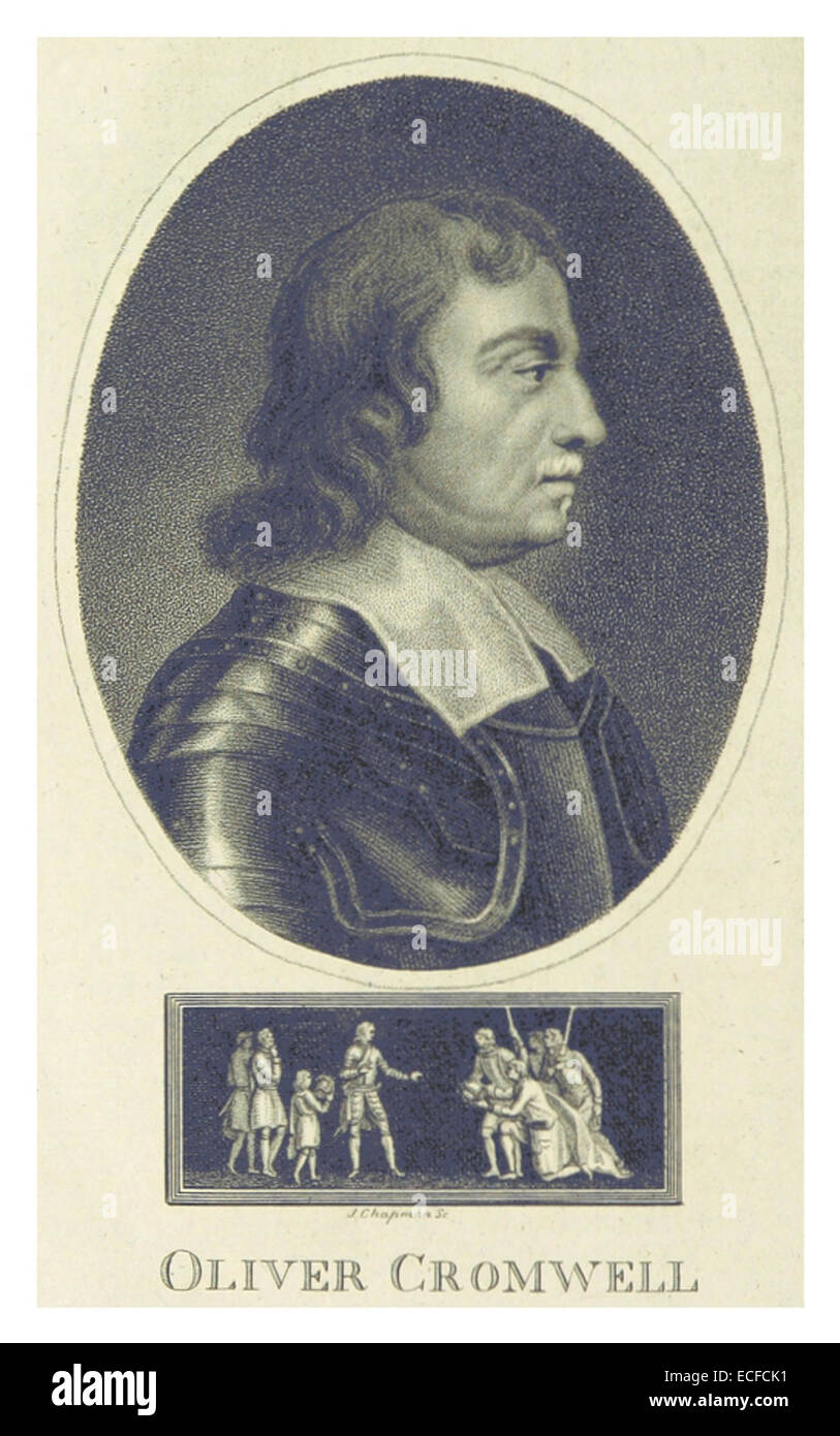 Questa pubblicazione del 1800 di Mante fornisce un resoconto storico di Oliver Cromwell, compresi gli eventi chiave e il suo impatto sulla storia inglese durante il XVII secolo. Foto Stock
