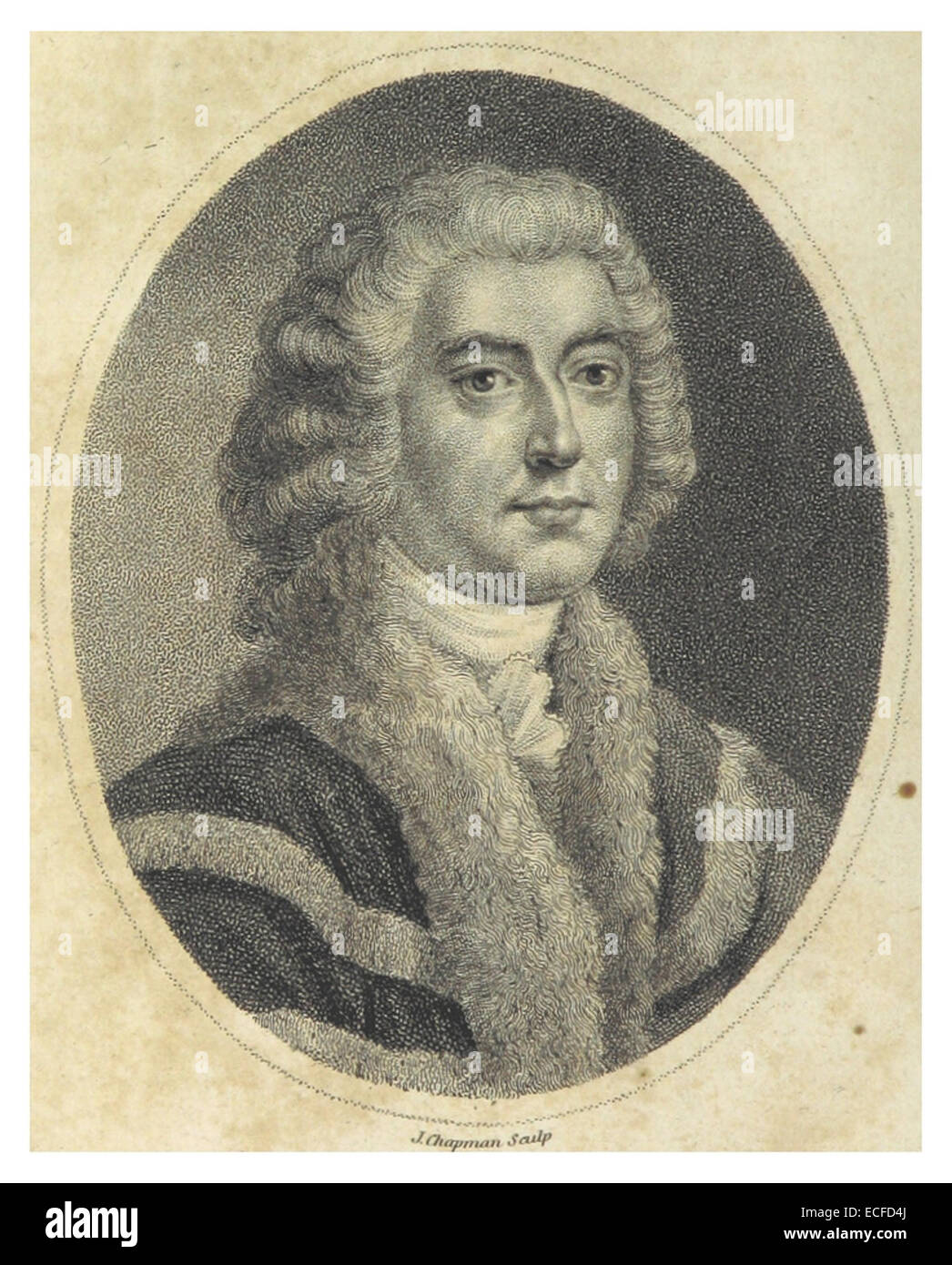 Questo lavoro del 1800 di Mante presenta una rappresentazione del conte di Chatham, un importante statista britannico noto per la sua leadership e i suoi contributi alla politica britannica durante il XVIII secolo. Foto Stock