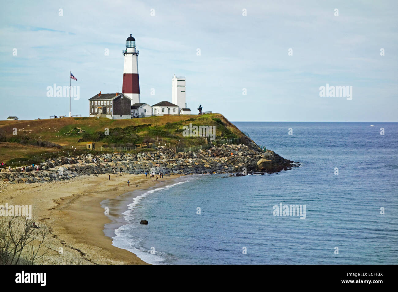 Montauk Point lighthouse nel Long Island New York Foto Stock
