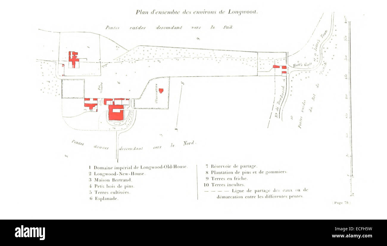 MASSELIN(1862) p104 PIANO D' ENSEMBLE DES DINTORNI DE LONGWOOD Foto Stock