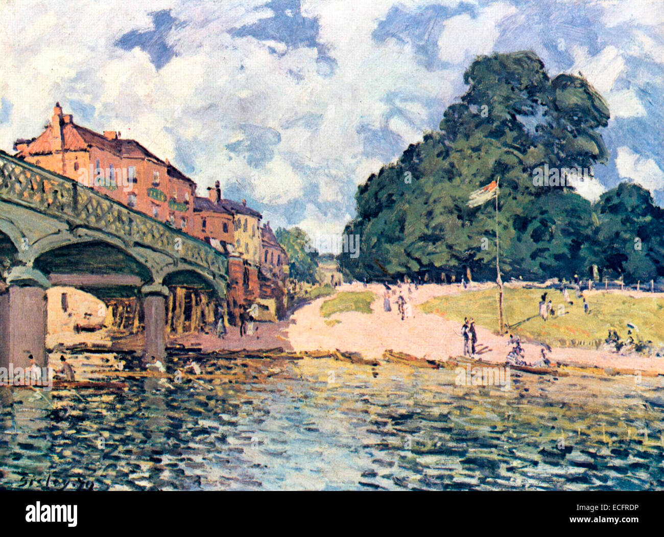 Le Pont de Moret-sur-Loing, temps de crue