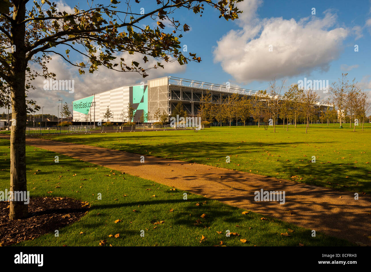I vecchi media center building presso la Queen Elizabeth olympic park Stratford Foto Stock