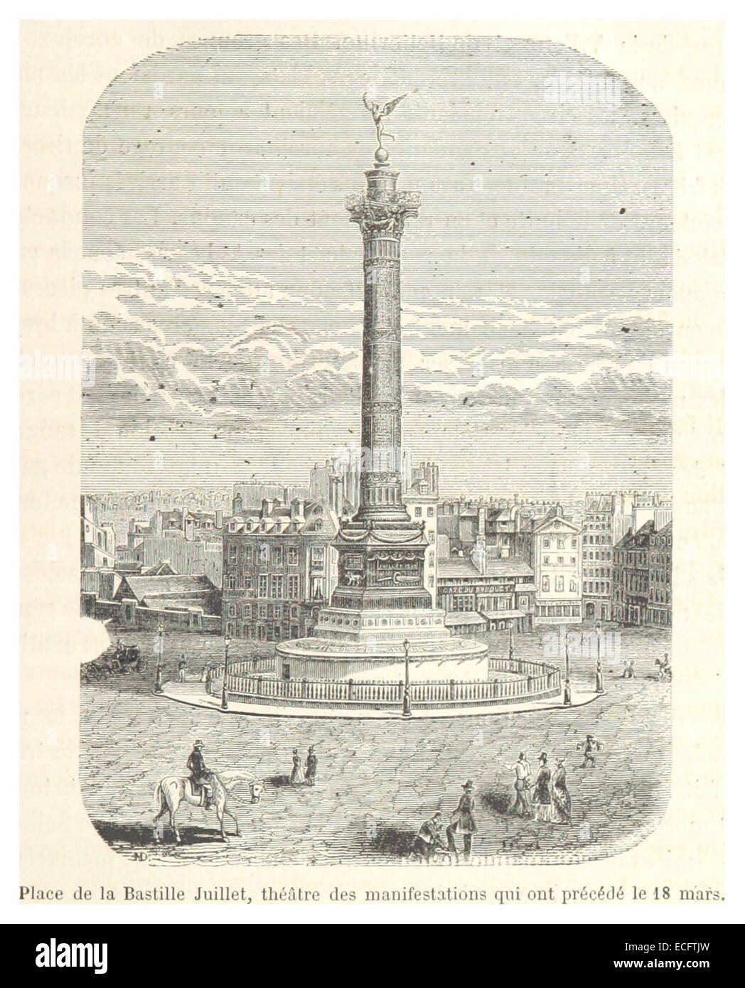 ROUQUETTE(1871) p073 Place de la Bastille Juillet Foto Stock