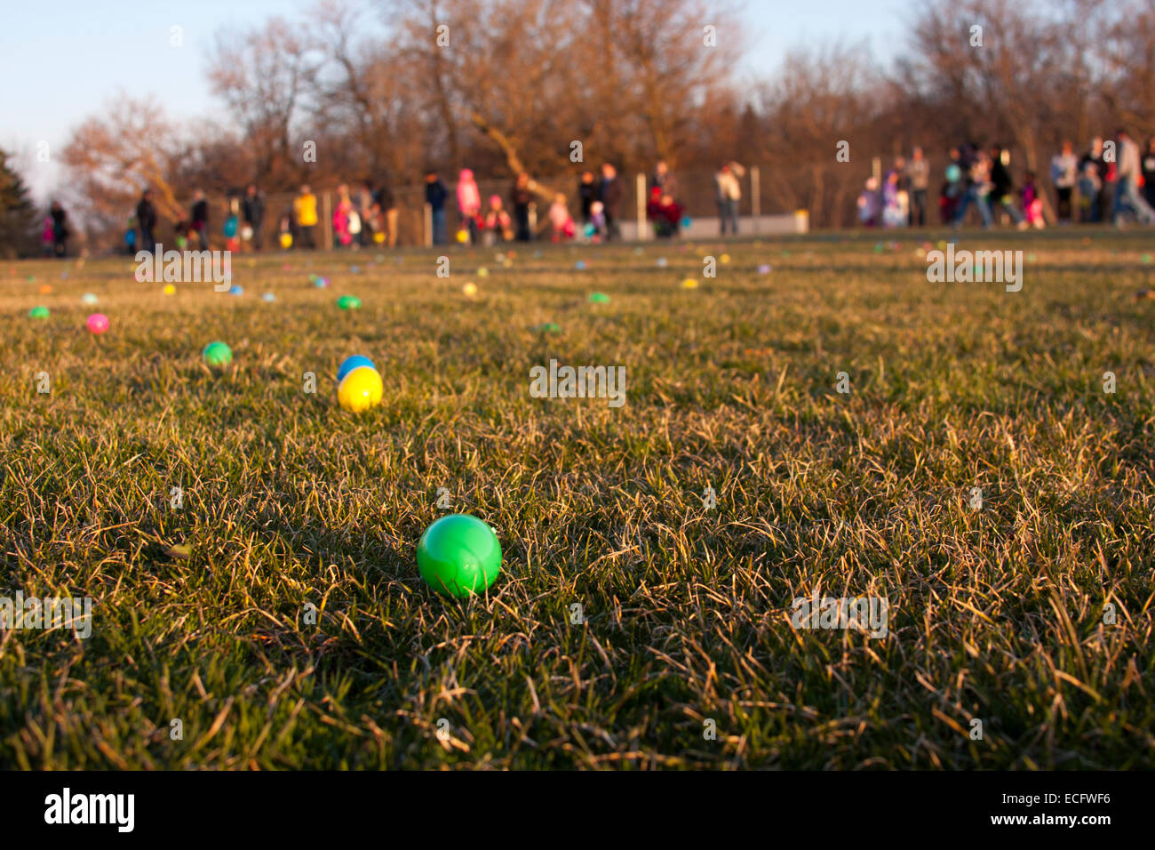 Uovo di Pasqua Caccia in Menomonee Falls WI Foto Stock