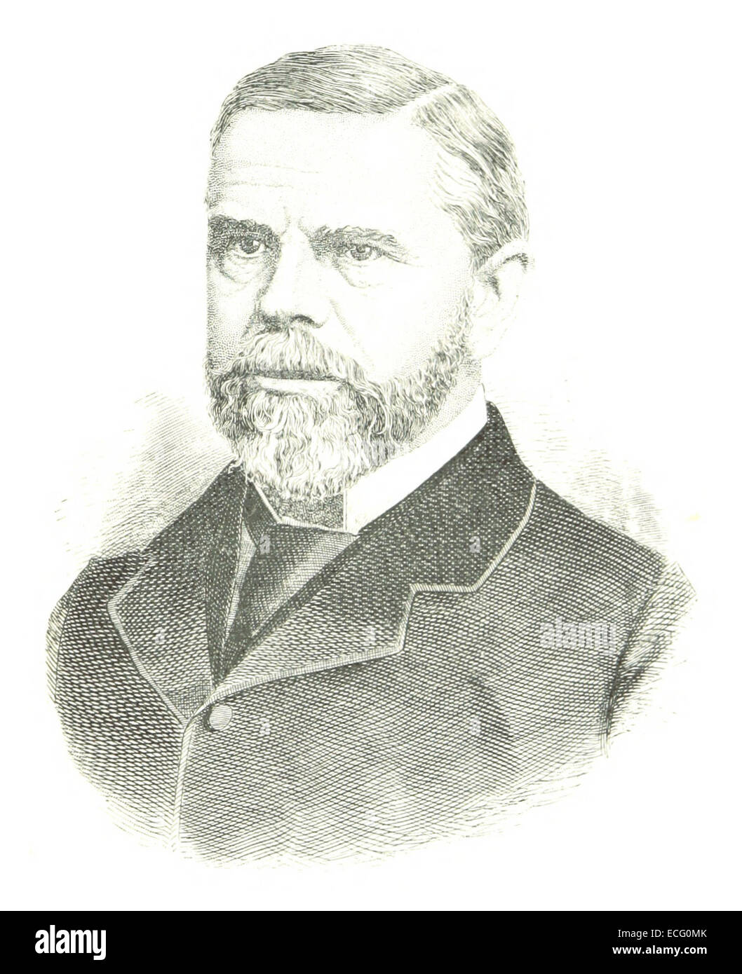 Questa illustrazione del 1884 tratta dal lavoro di Sulte raffigura Edmund J. Harbeau, una figura notevole nella storia canadese. L'illustrazione può evidenziare i suoi contributi allo sviluppo del Canada durante il XIX secolo. Foto Stock