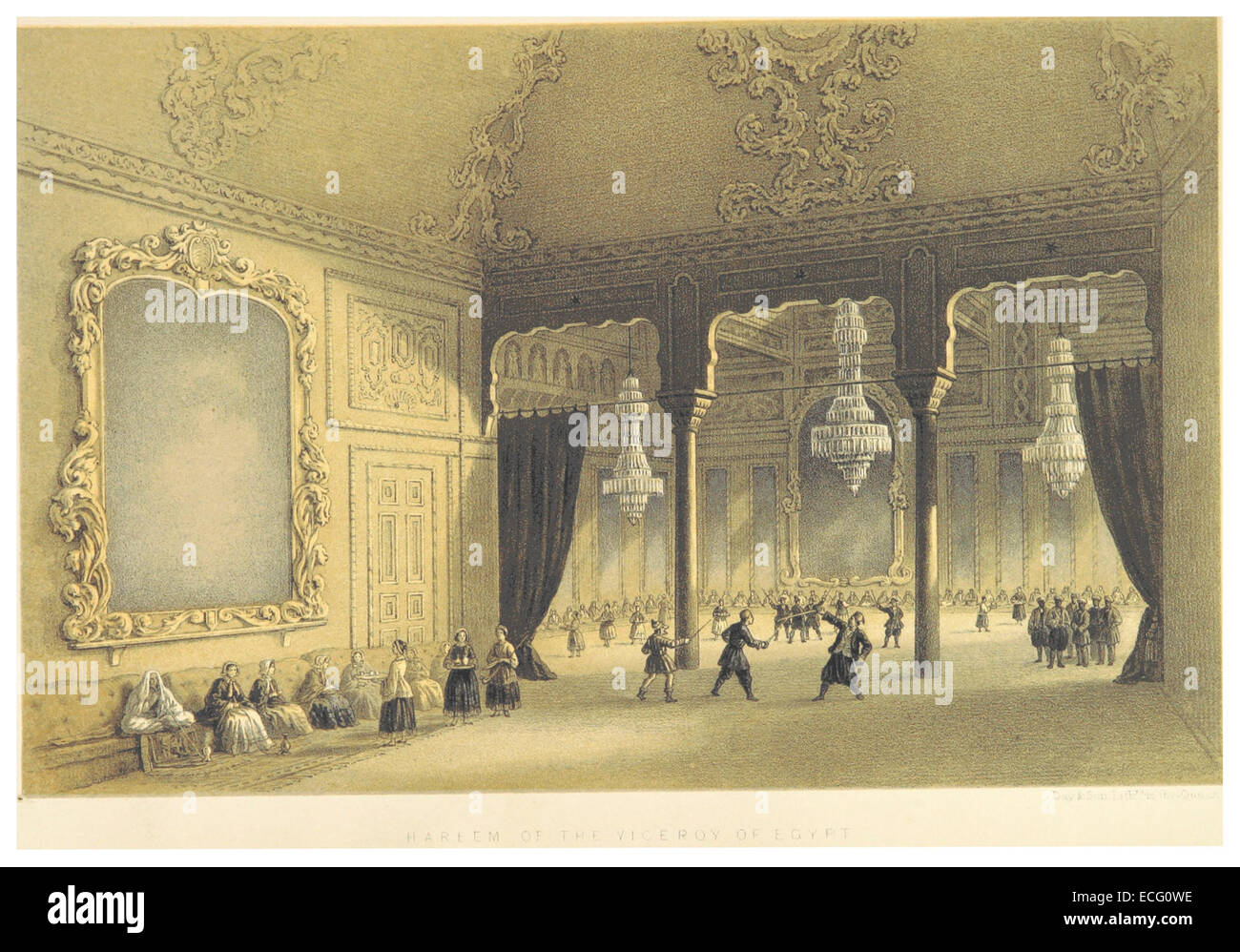 TOBIN(1863) p189 HAREEM del viceré d'Egitto Foto Stock
