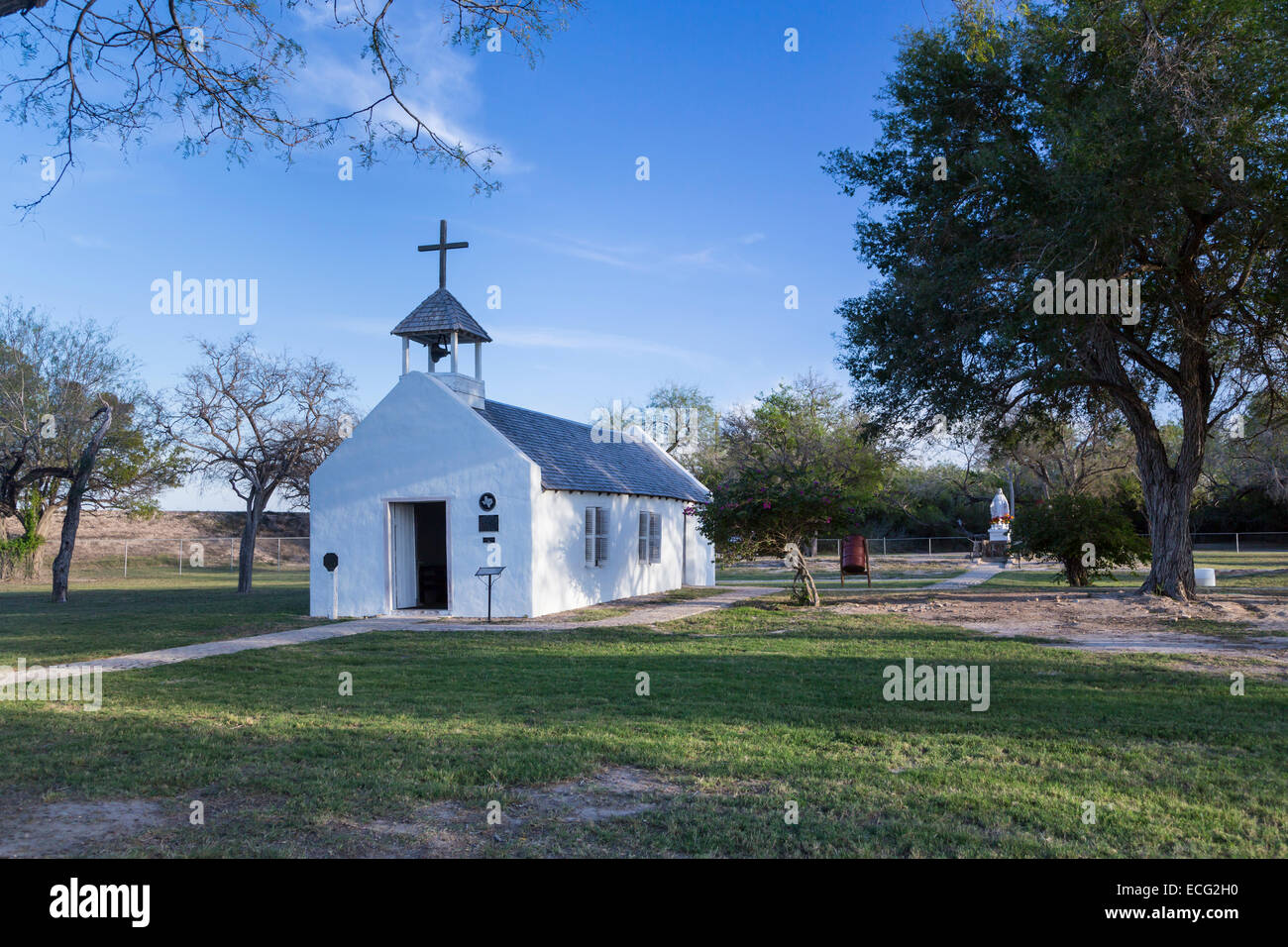 La storica La Lomita Cappella nei pressi di missione, Texas, Stati Uniti d'America. Foto Stock