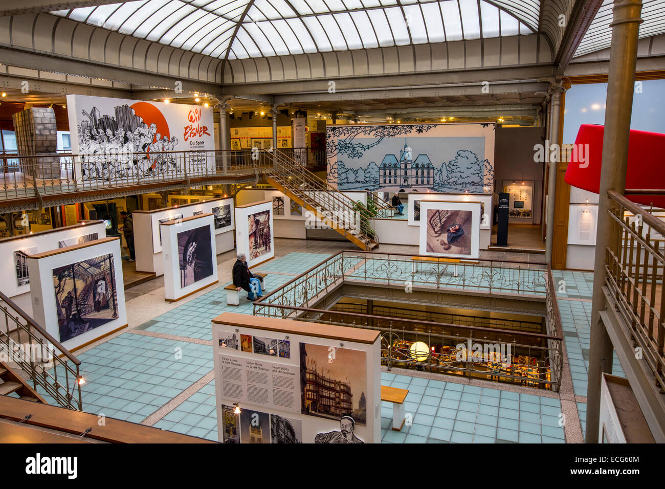 Museo Comico a Bruxelles, in un ex Art Nouveau department store, Foto Stock