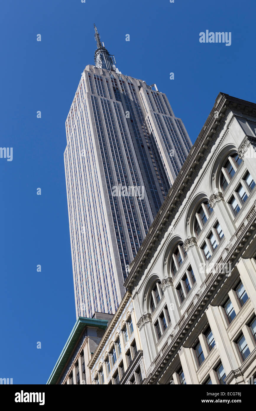 L'Empire State Building, Midtown Manhattan, New York Foto Stock