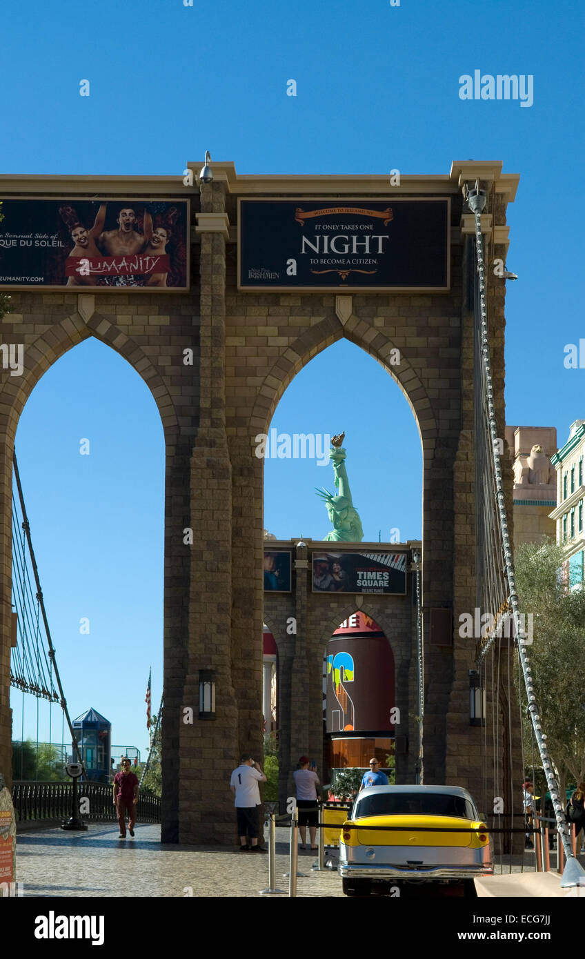 New York New York Hotel and Casino Las Vegas Nevada USA Foto Stock