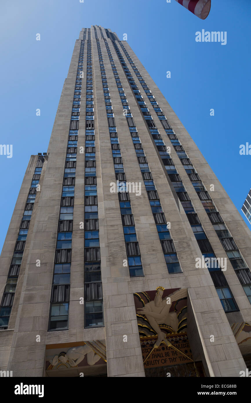 General Electric edificio al Rockefeller edifici complessi, Midtown Manhattan, New York, Stati Uniti d'America Foto Stock