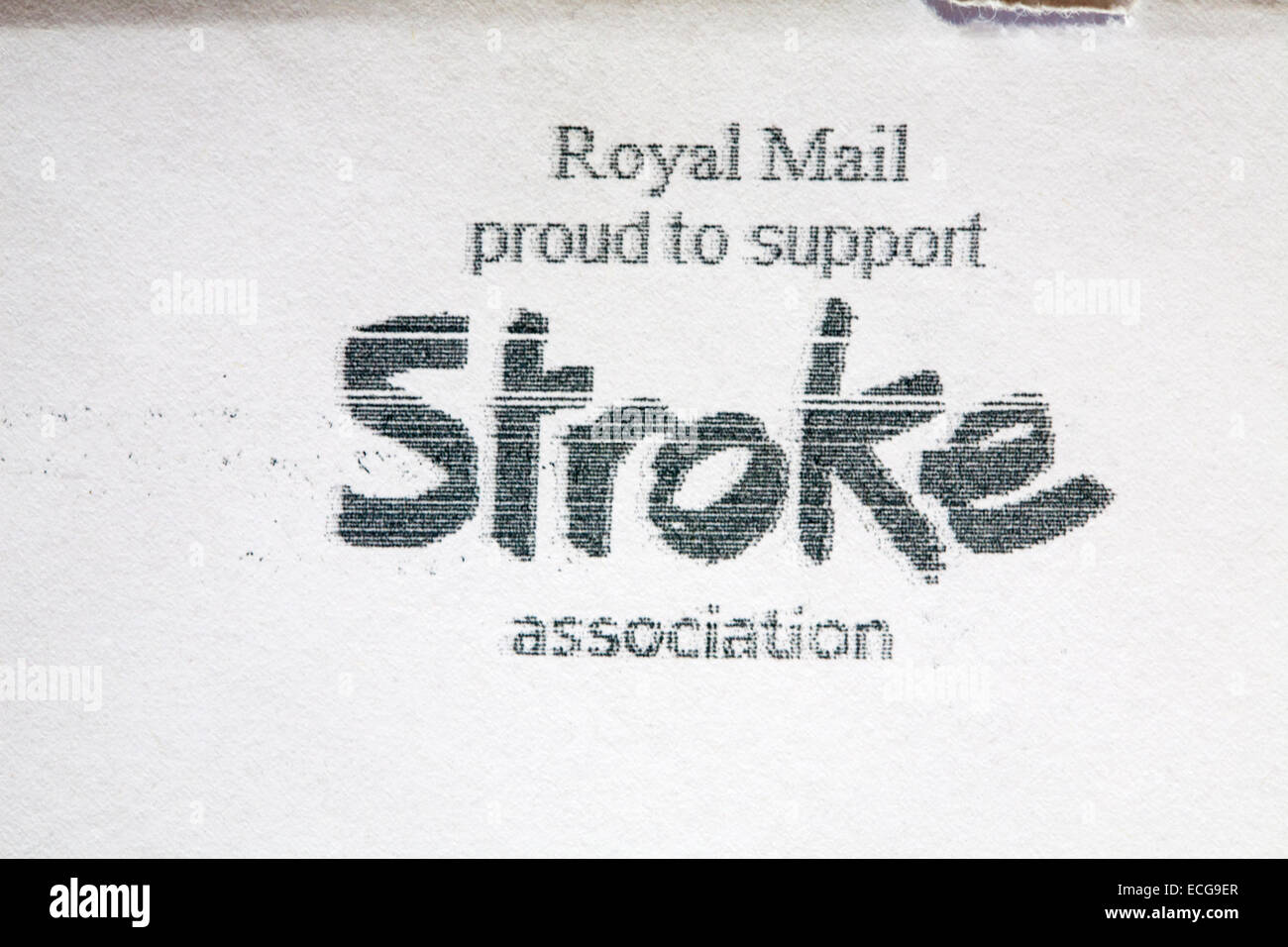 Royal Mail orgogliosi per il supporto di associazione di corsa sulla busta Foto Stock