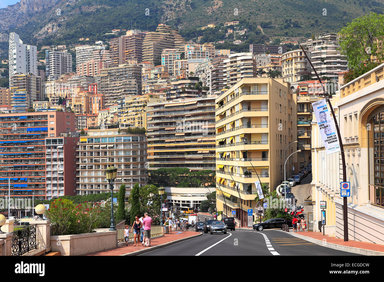 Monte Carlo vista urbano. Foto Stock