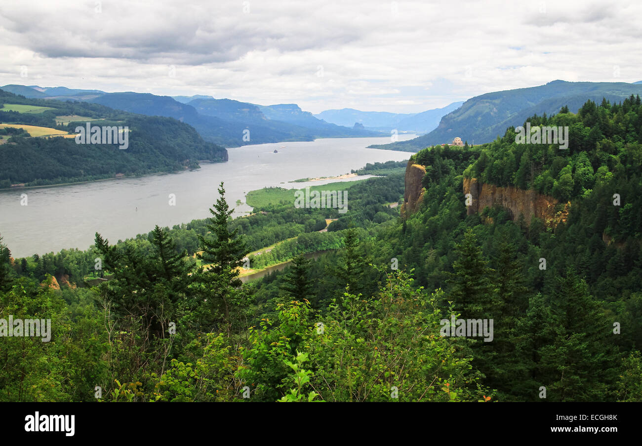 La Columbia River Gorge, Oregon e Washington, Stati Uniti d'America Foto Stock