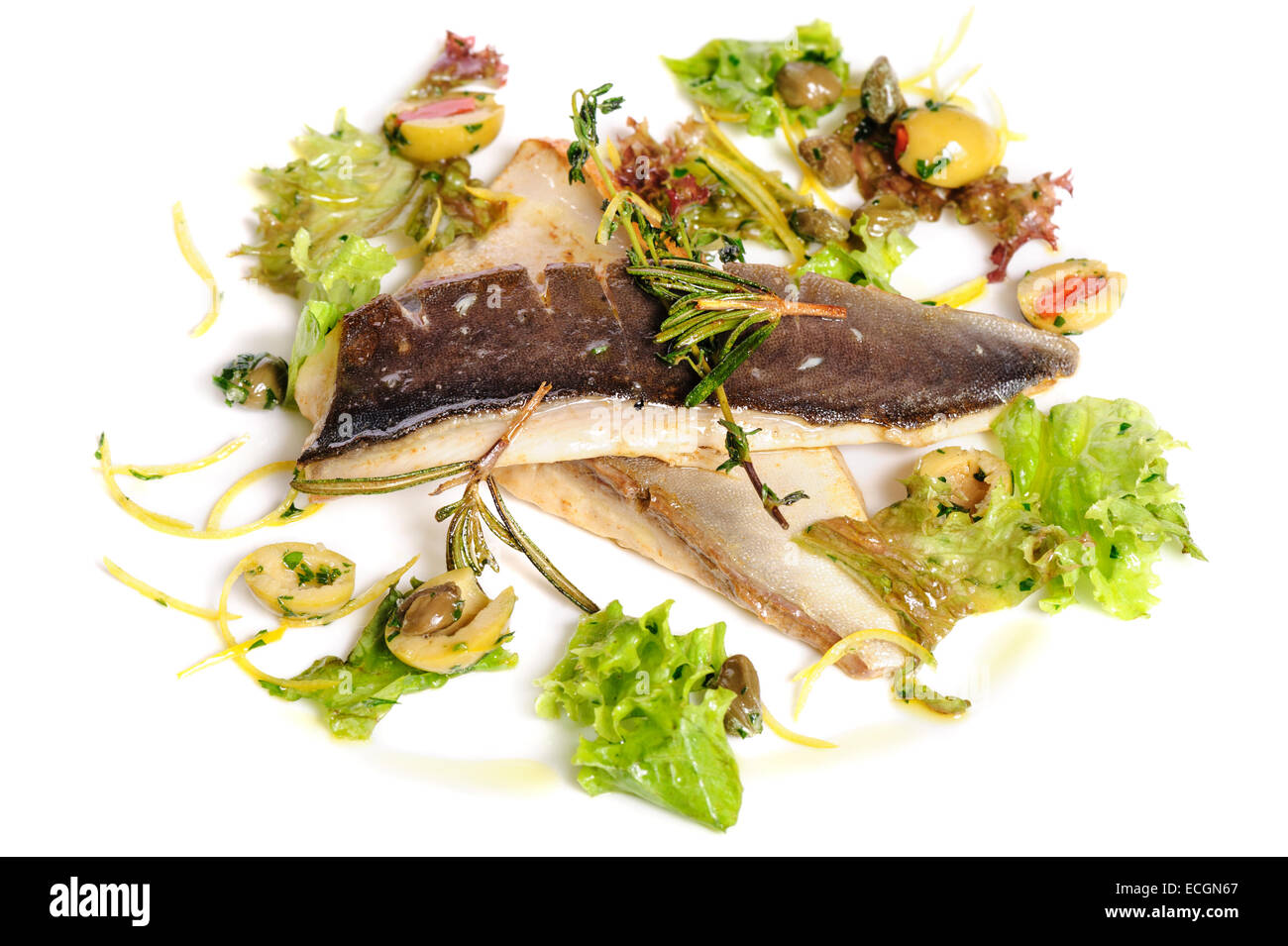 Fritti di filetto di pesce Foto Stock