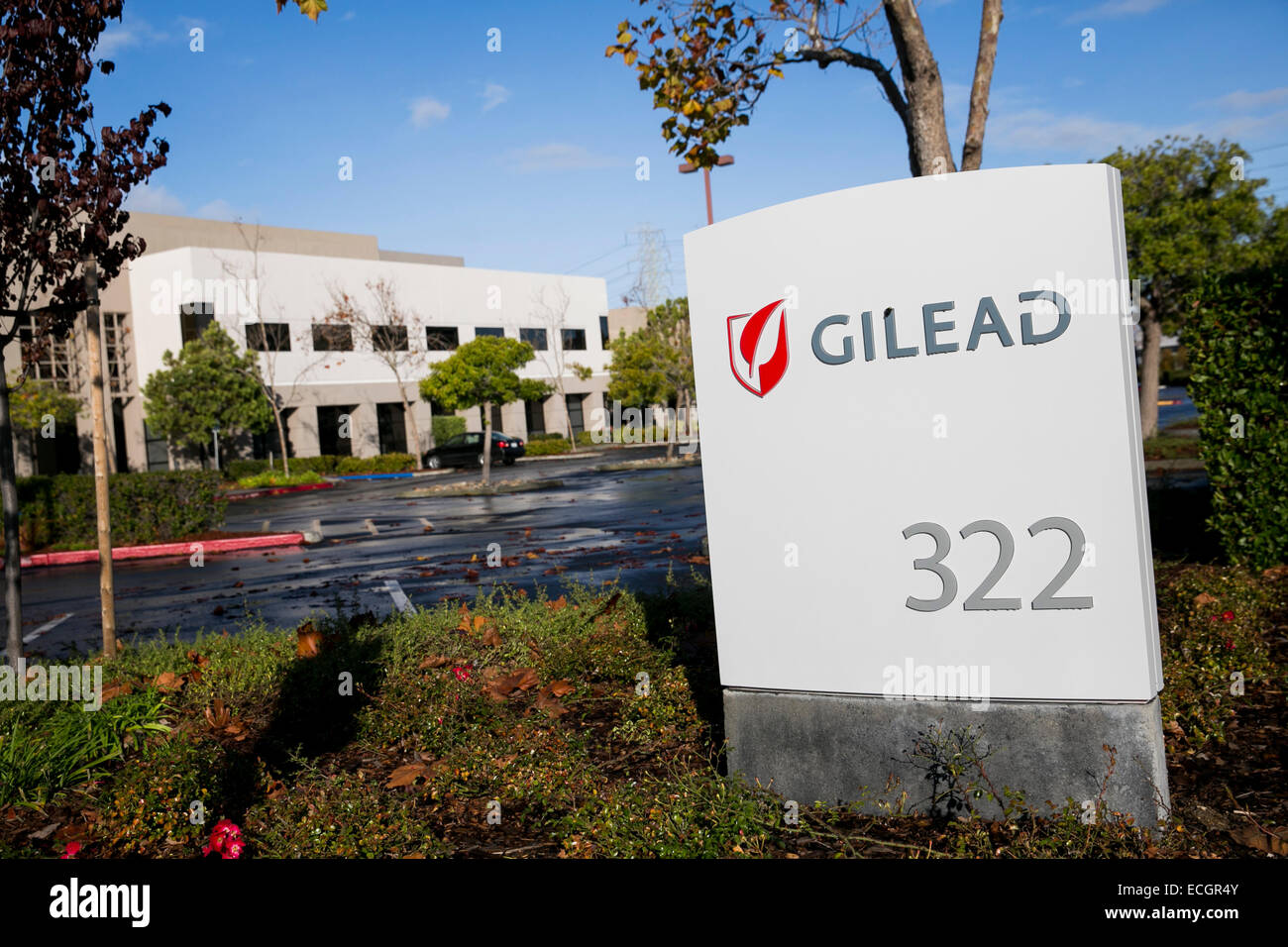 Il campus della sede centrale di Gilead Sciences. Foto Stock