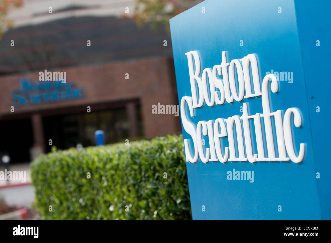 Un complesso di uffici occupati da Boston Scientific. Foto Stock
