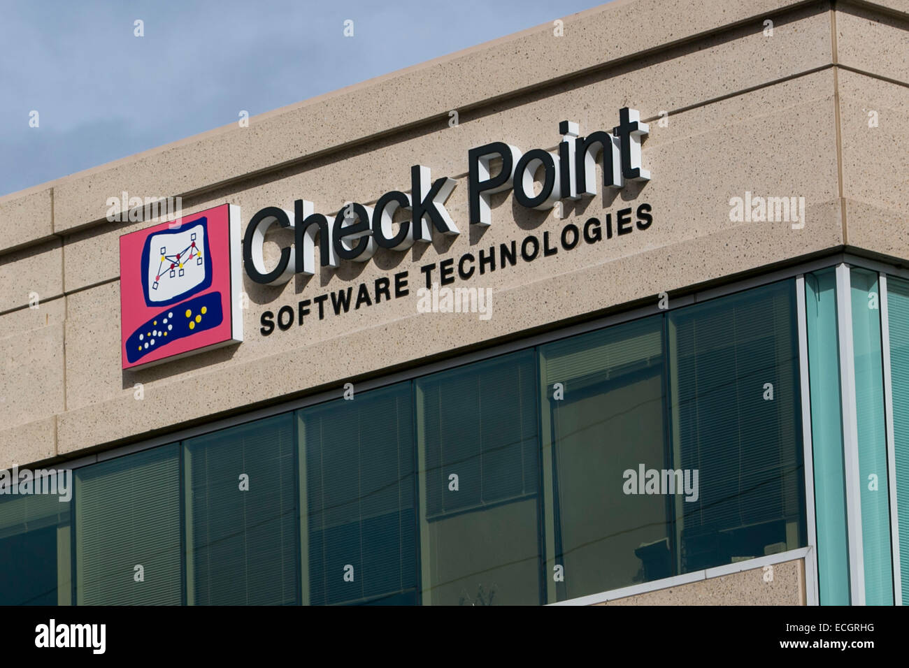 Un edificio di uffici occupati da security provider di software di Check Point Software Technologies. Foto Stock