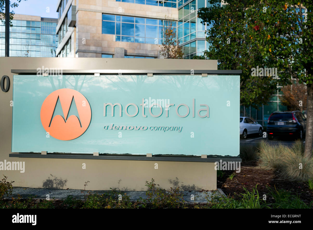 Un edificio di uffici occupati da Motorola Mobility. Foto Stock