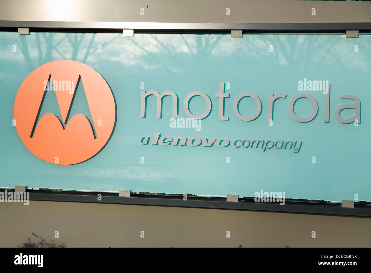 Un edificio di uffici occupati da Motorola Mobility. Foto Stock