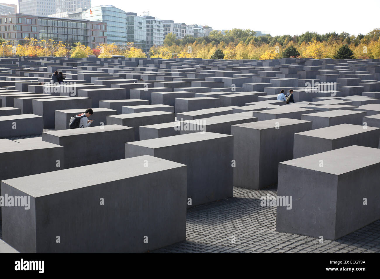 Berlino Memoriale dell Olocausto Germania Europa Foto Stock