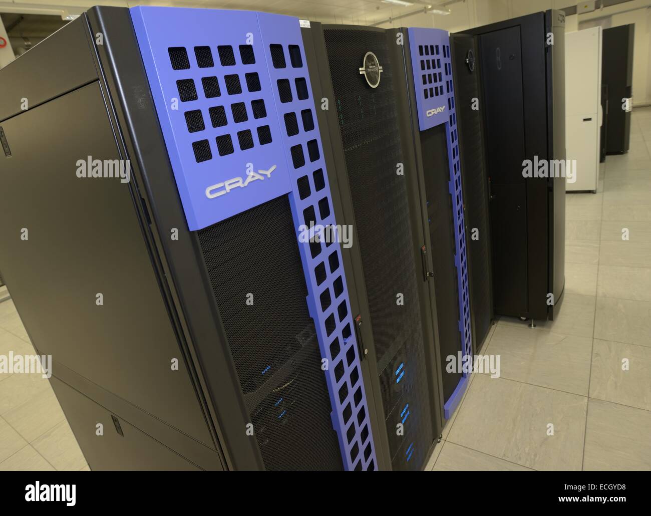 Met Office britannico - Parte degli Uffici ha incontrato nuovi ( 2014) di supercomputer Cray ancora essendo costruito e sottoposto a test Foto Stock