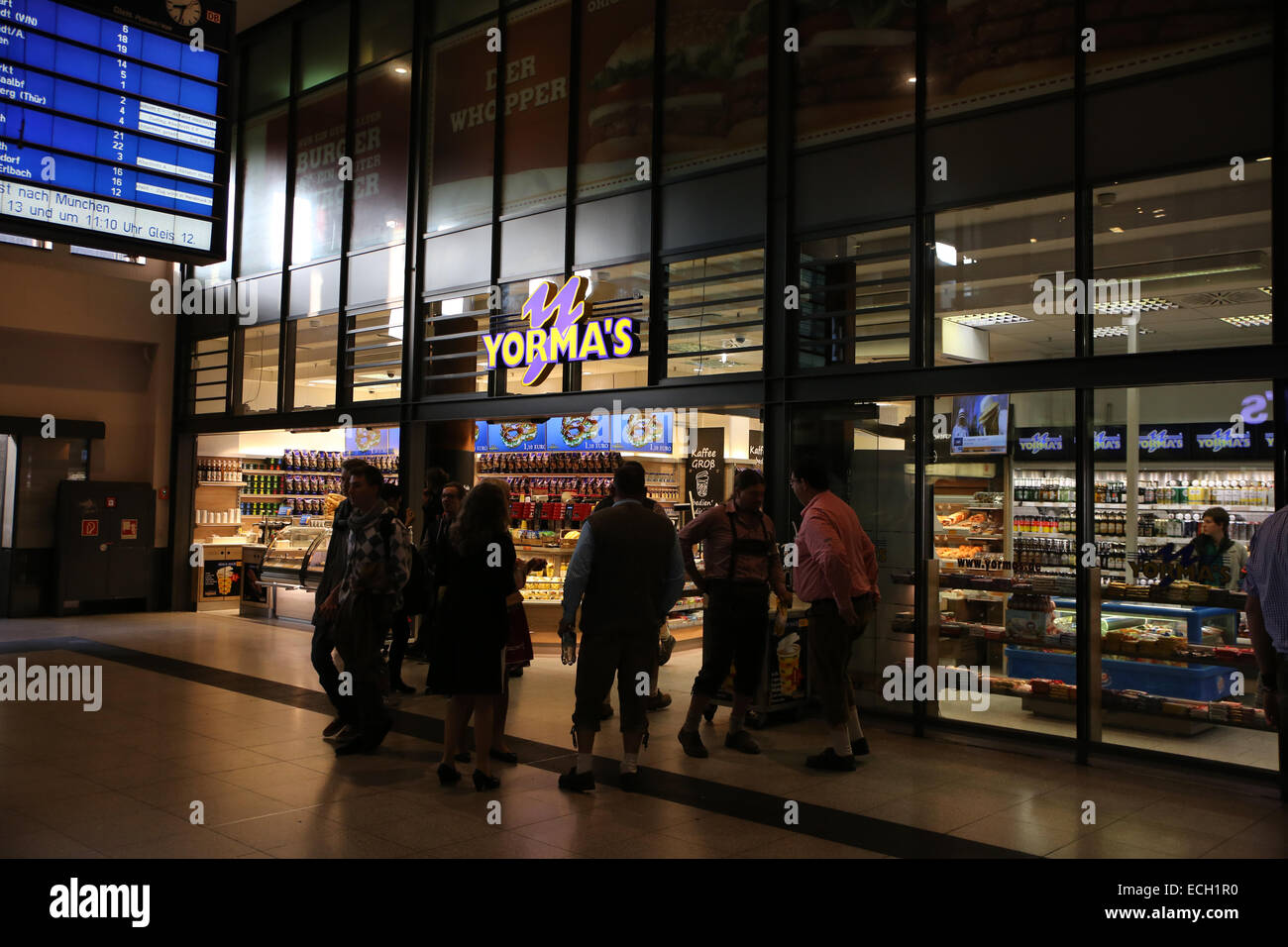 Yorma snack shop stazione ferroviaria Germania Europa Foto Stock