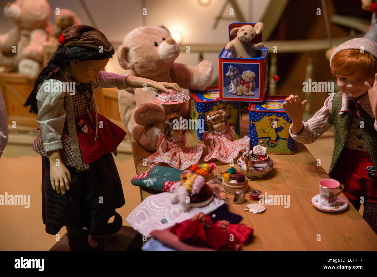 Scena di natale la mini figura Foto Stock