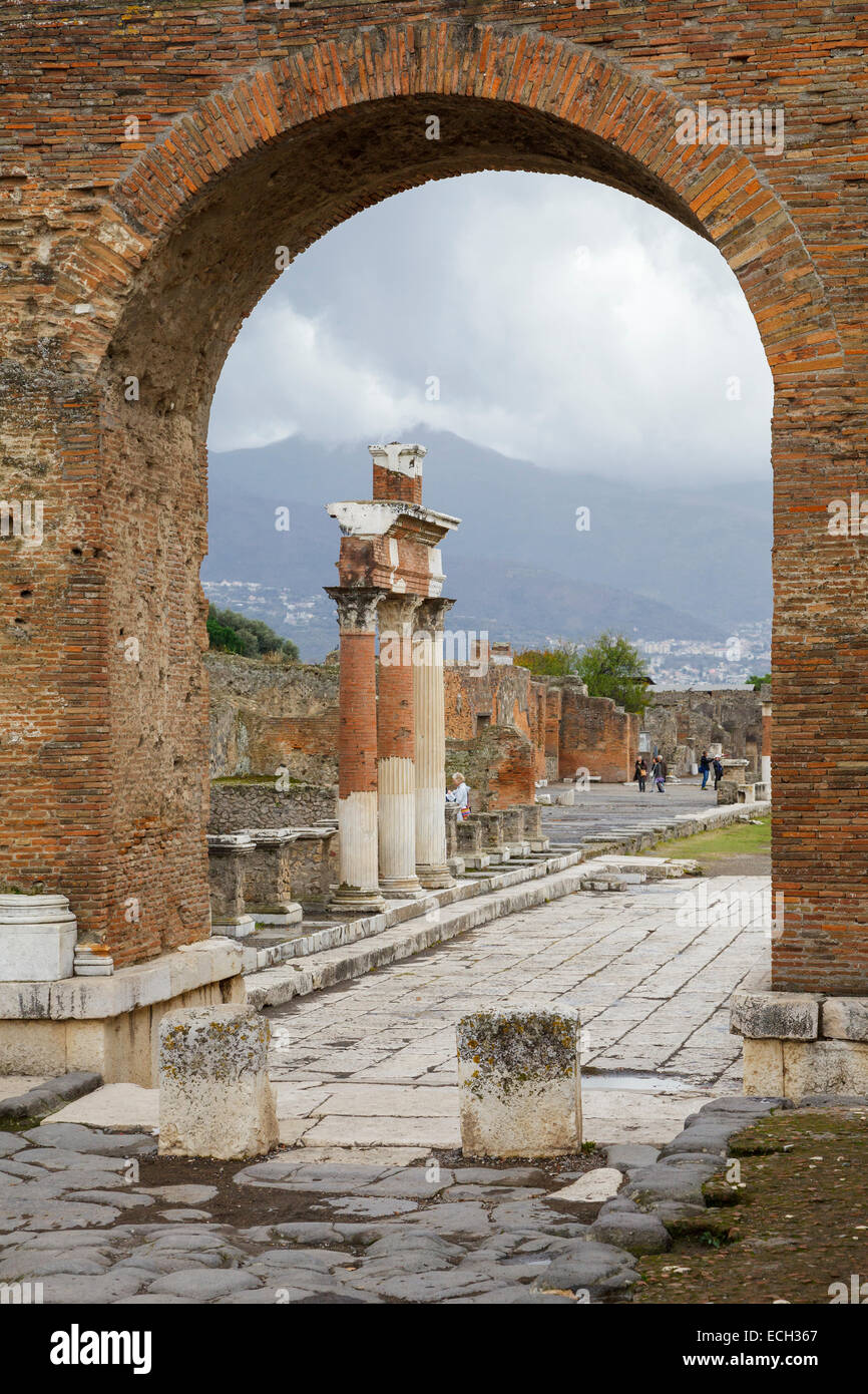 Forum, Pompei, Campania, Italia Foto Stock