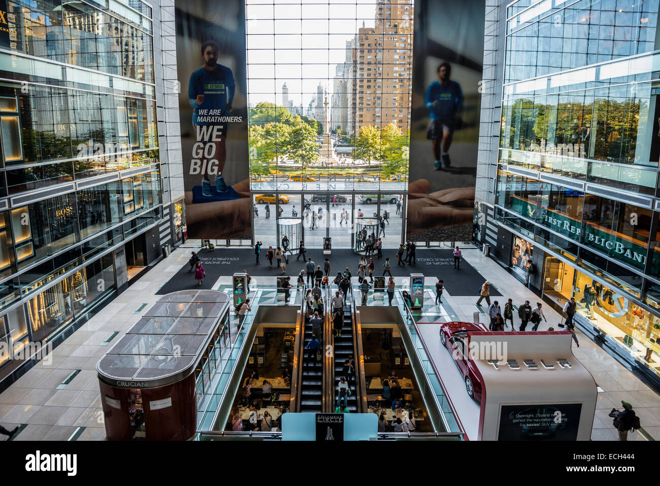 Time Warner Center a Columbus Circle, Manhattan, New York, Stati Uniti Foto Stock