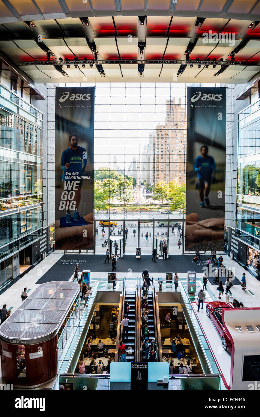 Time Warner Center a Columbus Circle, Manhattan, New York, Stati Uniti Foto Stock